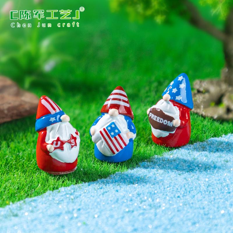 跨境外贸微景观创意自由小矮人公仔 DIY装饰品配件迷你树脂小摆件