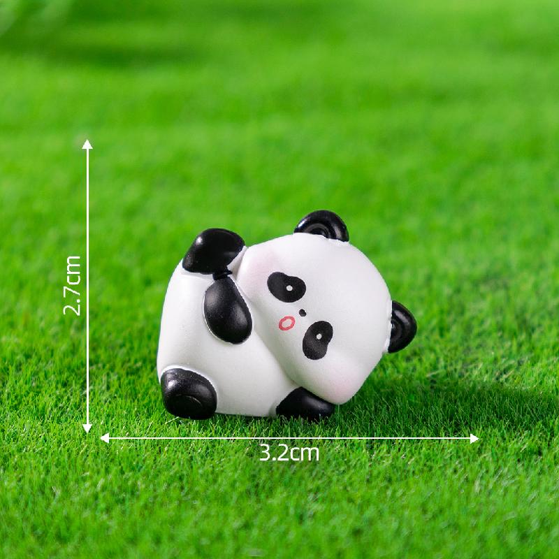 微景观创意可爱熊猫公仔园艺造景 DIY装饰品挂配件迷你桌面小摆件