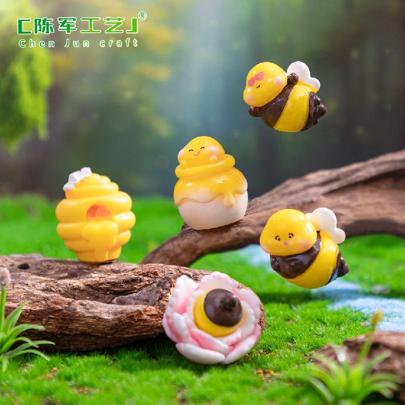 微景观创意贪吃小蜂蜜蜂巢园艺造景 DIY装饰配件迷你小桌面小摆件