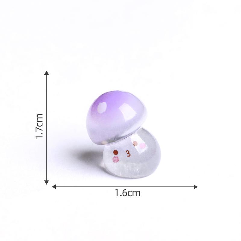 苔藓微景观可爱夜光歪头小蘑菇园艺造景 DIY装饰品配件迷你小摆件