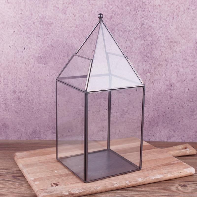 DG-222 Bức tranh đồng đầu đường viền hình học kính lửa, đèn di động, ngoài trời hoa nhà, lễ cưới bàn trang trí cửa sổ cổ điển