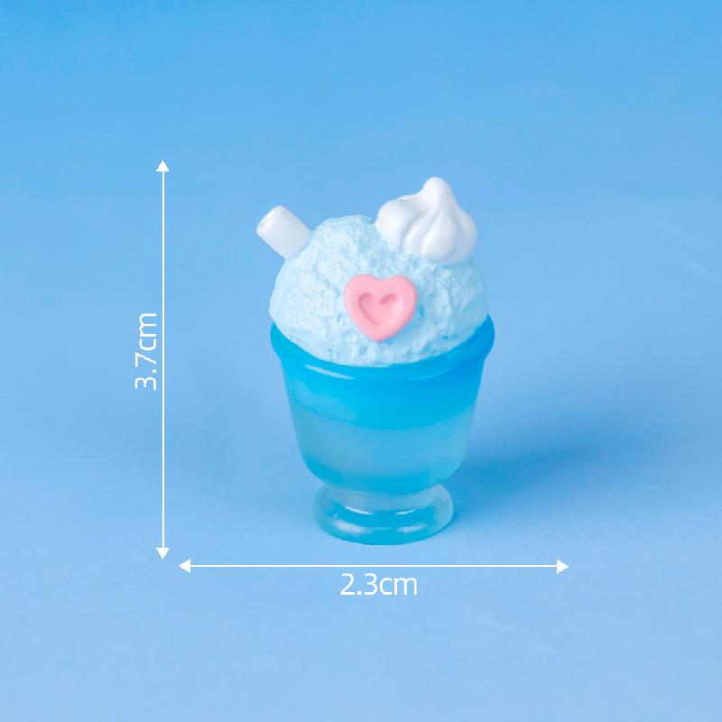 Kem ice cream giả bằng kem nhựa - phụ kiện trang trí 3D, mô hình mini bằng resin (ZC-1416)