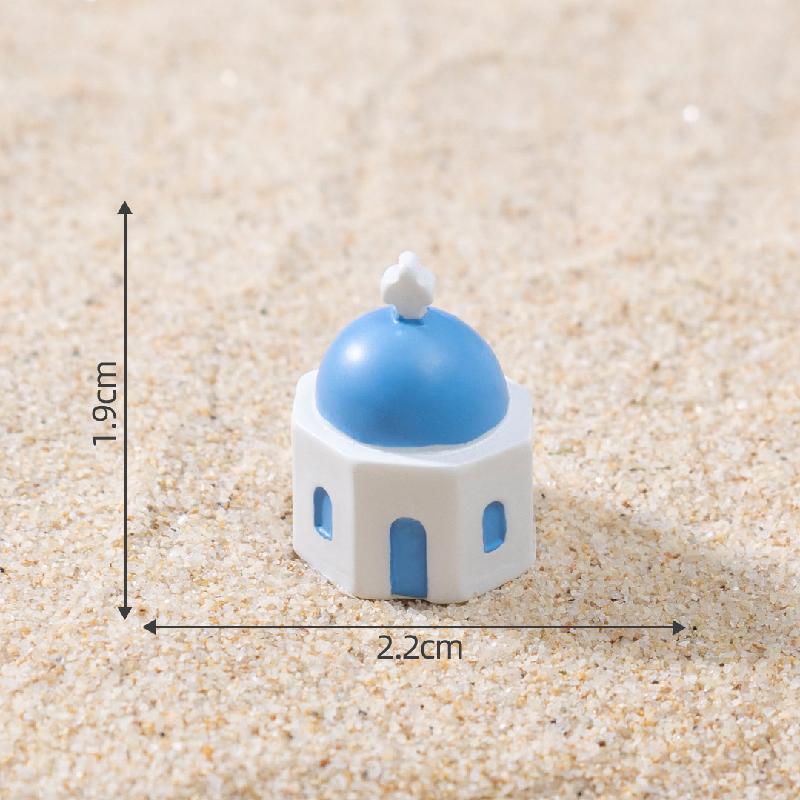 微景观创意地中海房子建筑沙滩造景 DIY装饰品配件迷你微缩小摆件