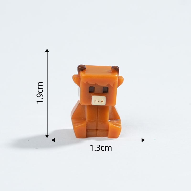 跨境外贸微景观创意方块火烈鸟青蛙动物 DIY装饰品配件迷你小摆件