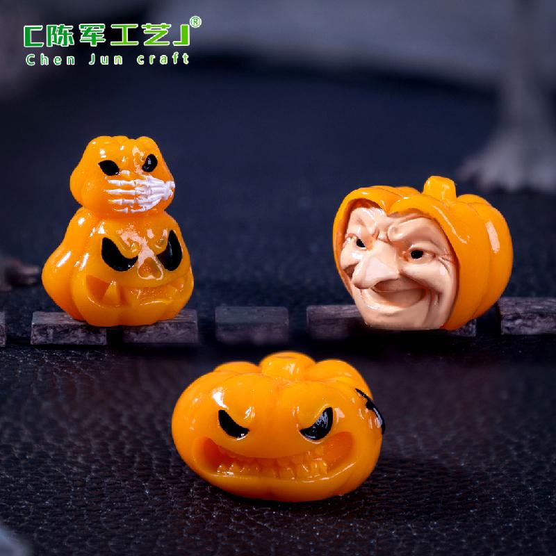 跨境外贸微景观创意南瓜幽灵万圣节造景 DIY装饰品配件迷你小摆件