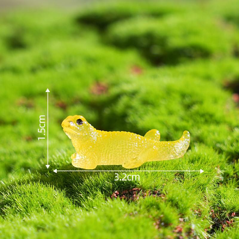 跨境外贸苔藓微景观夜光写实蜥蜴园艺造景 DIY装饰配件迷你小摆件