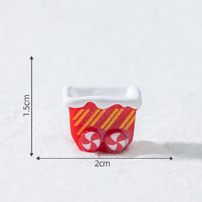 跨境新品圣诞雪人小鹿萌粒雪地造景 DIY装饰品配件迷你桌面小摆件