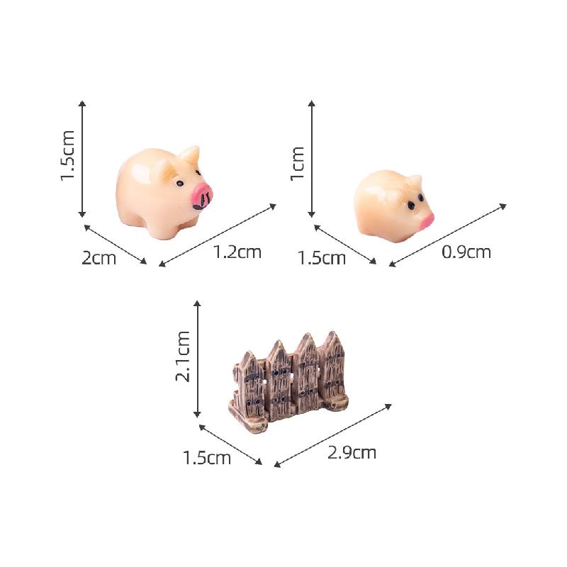 Tiểu cảnh bộ ba động vật, phụ kiện trang trí cây cảnh mini (ZC-551)