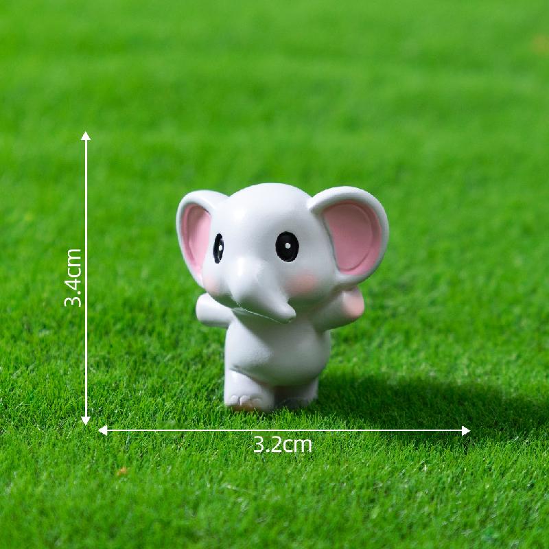 Tiểu cảnh voi đáng yêu, phụ kiện trang trí bàn làm việc (ZC-265)
