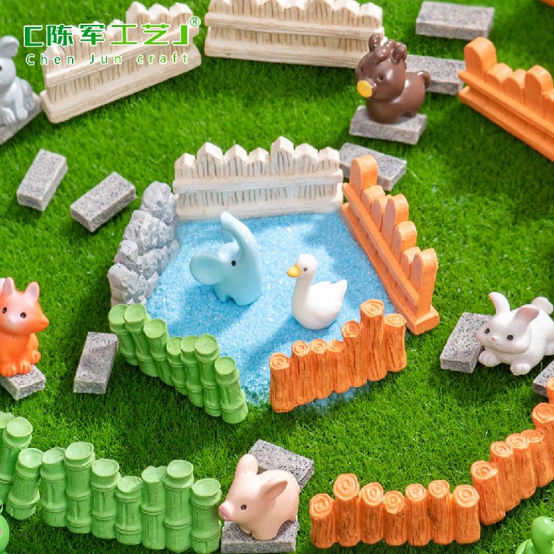 微景观创意小栅栏木板竹子围栏园艺造景 DIY装饰品配件迷你小摆件