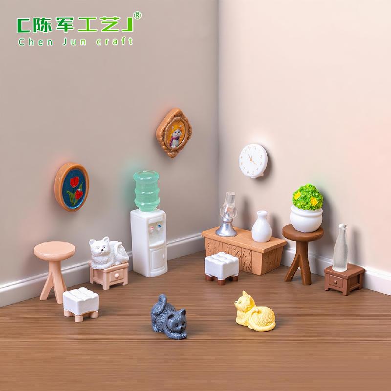Đồ nội thất giả nhỏ, sofa, tủ trà, tiểu cảnh mini (ZC-7)