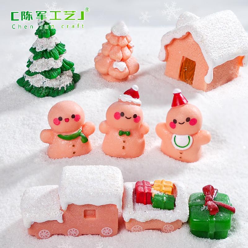 跨境微景观创意圣诞姜饼人公仔节日造景 DIY装饰品配件迷你小摆件