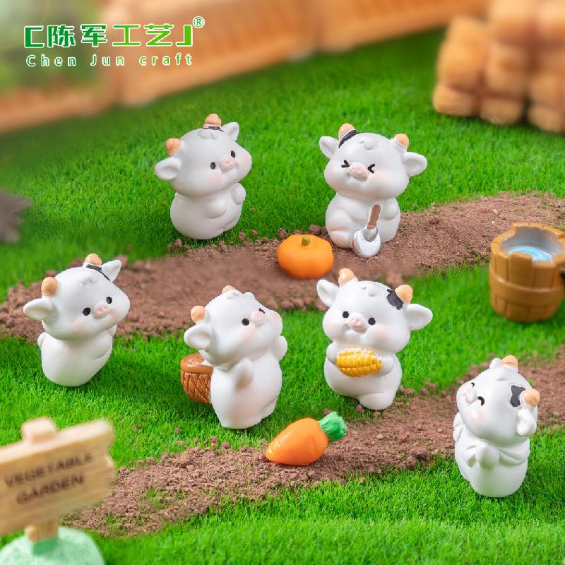 微景观创意种地牛牛园艺造景 DIY装饰品配件迷你汽车载桌面小摆件