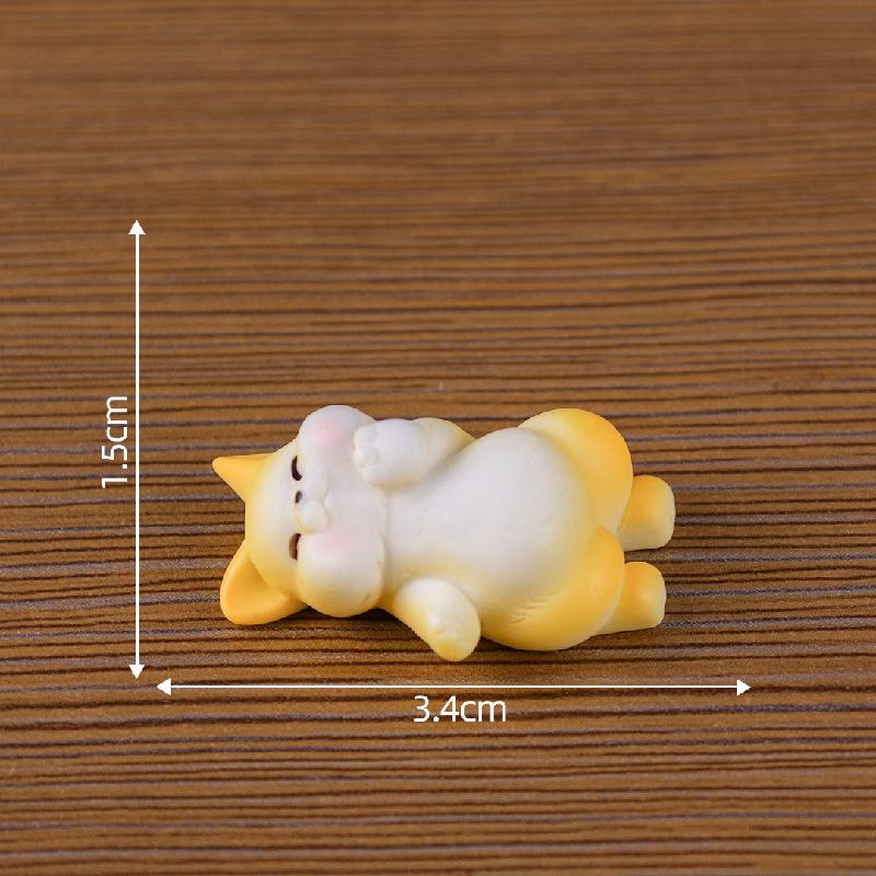 微景观创意可爱胖胖小柯基公仔萌粒 娃娃屋diy装饰品挂配件小摆件
