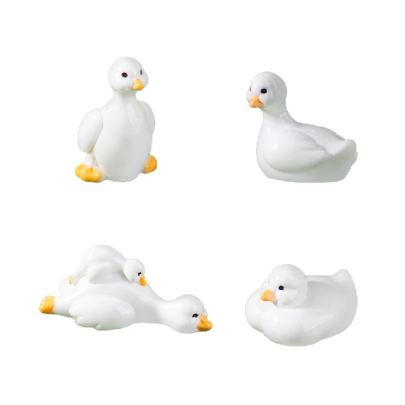 微景观创意可爱白白胖胖小鸭子园艺造景 DIY装饰品配件迷你小摆件