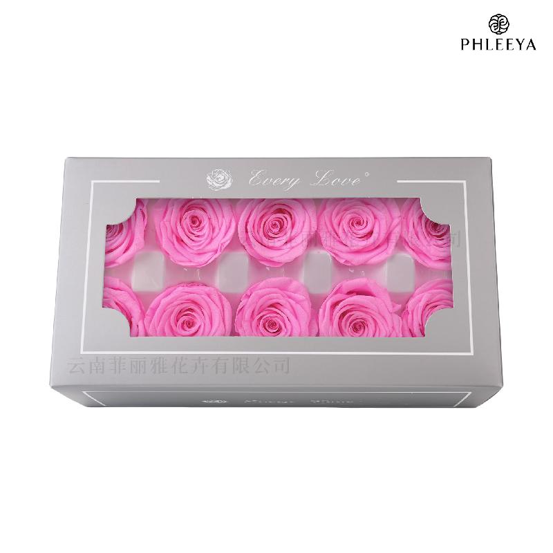 Hoa hồng vĩnh cửu 4cm 10 bông DIY hoa khô quà Thất Tịch (HK-18)