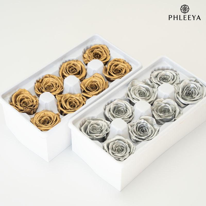 Hoa hồng vĩnh cửu mạ vàng 4–5cm DIY hoa khô cao cấp (HK-63)