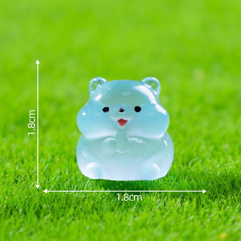 微景观创意可爱夜光胖胖小仓鼠 园艺造景DIY装饰品配件迷你小摆件