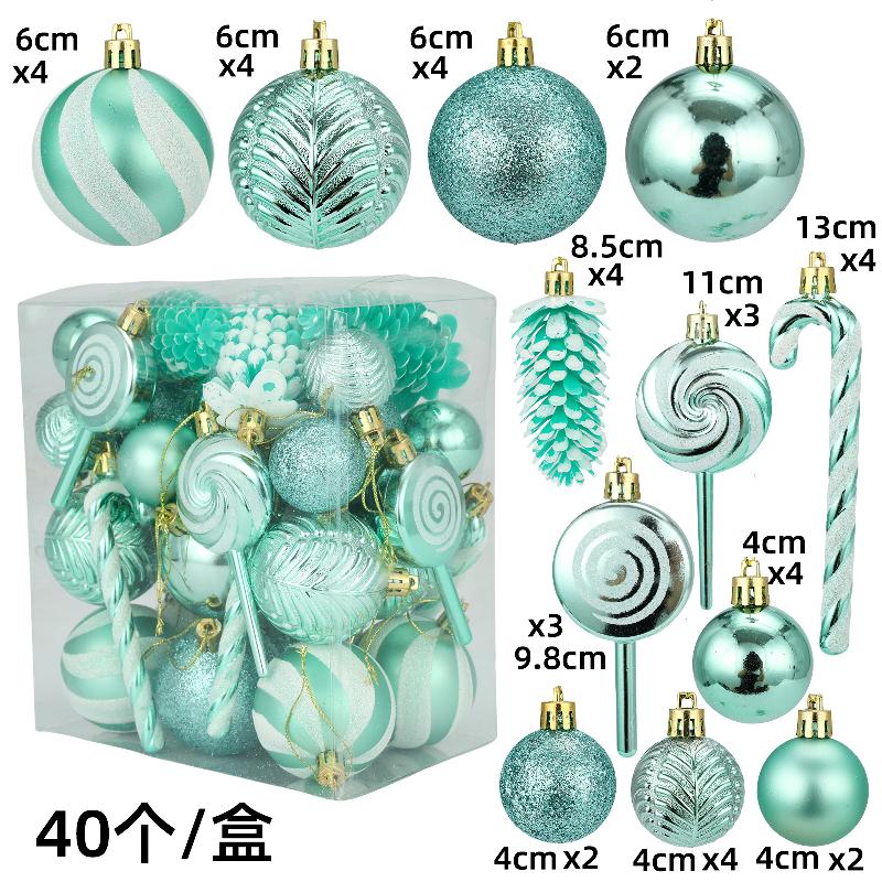 Trang trí Noel: Bộ bóng Noel 6cm/4cm, quà tặng hộp đẹp
