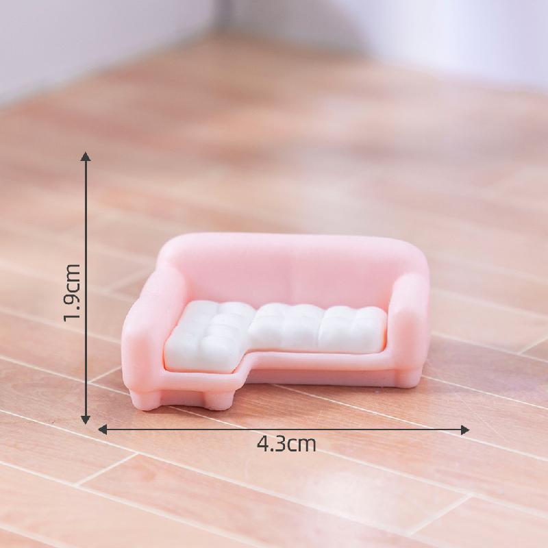 微景观创意可爱粉色沙发衣柜家具娃娃屋 DIY装饰品配件微缩小摆件