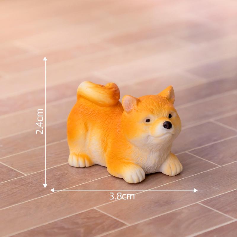 Chó Shiba Inu mini đáng yêu - phụ kiện trang trí DIY, mô hình chó con cho xe ô tô và trang trí bàn nhỏ (ZC-1382)