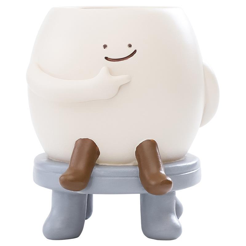 Chậu cây mọng nước resin tạo hình độc đáo, chậu mini để bàn, trang trí ban công và sân vườn (RG-190)