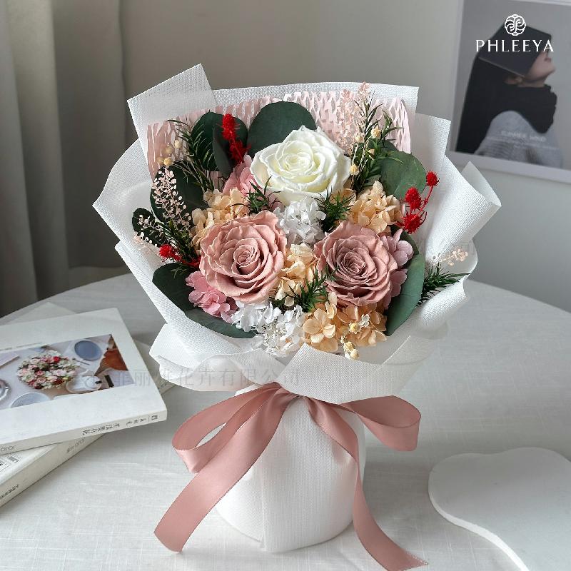 Bó hoa hồng vĩnh cửu quà tặng giáo viên Valentine Thất Tịch (HK-14)