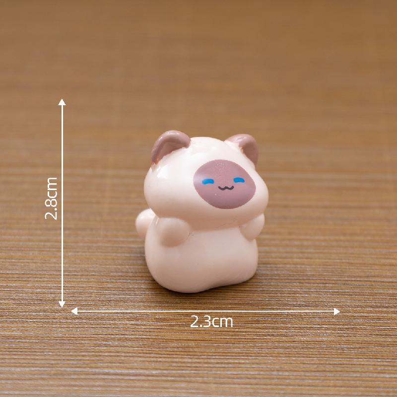 微景观创意活泼暹罗猫公仔娃屋 DIY装饰品配件迷你车载桌面小摆件