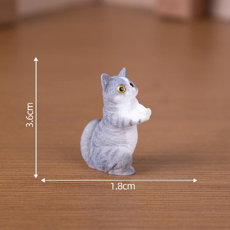 Tiểu cảnh mèo tinh nghịch, búp bê DIY, phụ kiện xe hơi tiểu cảnh mini đáng yêu (ZC-536)