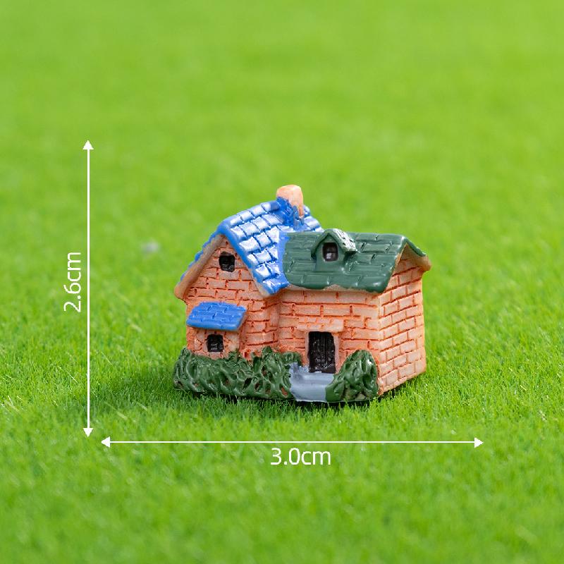 Tiểu cảnh nhà gạch mini, trang trí cây cảnh DIY nông thôn (ZC-151)