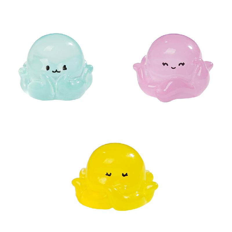 微景观创意夜光小章鱼鱼缸水族造景 DIY装饰品配件迷你树脂小摆件