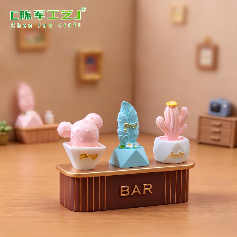 Tiểu cảnh xương rồng mini, quà tặng trang trí nữ tính (ZC-54)