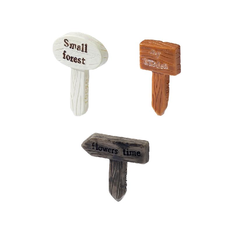 Tiểu cảnh biển chỉ đường rừng, phụ kiện DIY nhựa (ZC-181)
