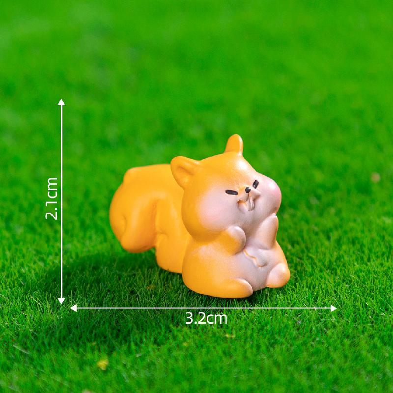 微景观创意可爱胖胖小松鼠园艺造 DIY装饰品挂配件迷你桌面小摆件