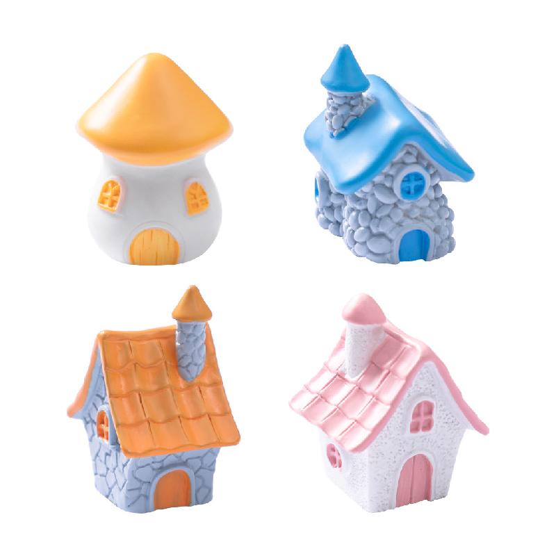 苔藓微景观创意复古石头小房子园艺造景 DIY装饰配件迷你桌面小摆