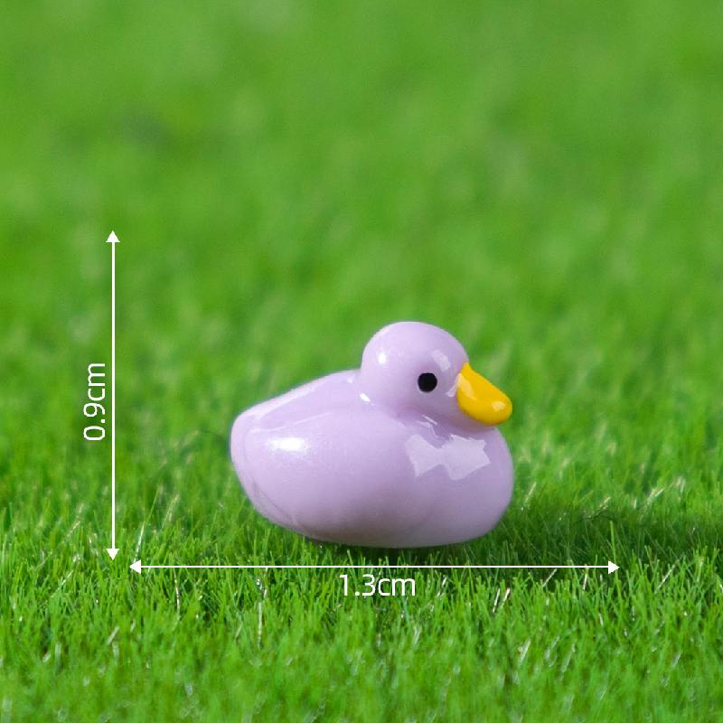 跨境新品微景观创意小鸭子公仔萌粒 DIY装饰品配件迷你树脂小摆件