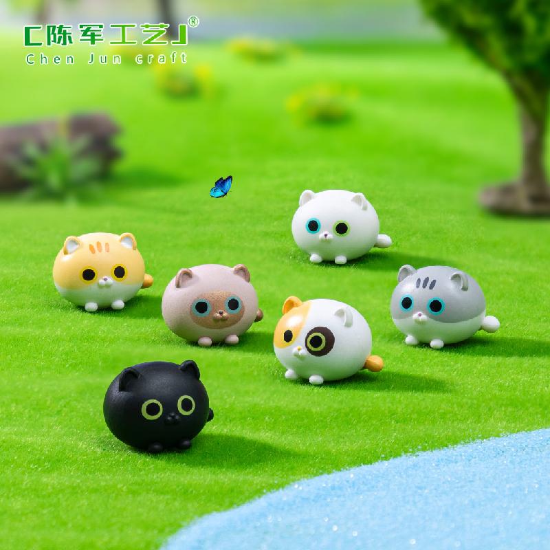 微景观创意可爱暹罗橘猫公仔园艺造景 DIY装饰品挂配件迷你小摆件
