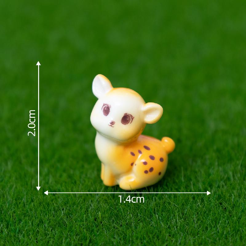 微景观创意如意鹿鹿公仔园艺造景 DIY装饰品挂配件迷你树脂小摆件