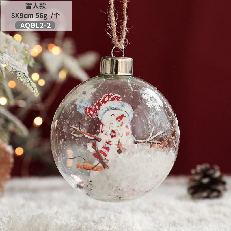 Trang trí Noel: Bóng thủy tinh khắc họa người tuyết dễ thương