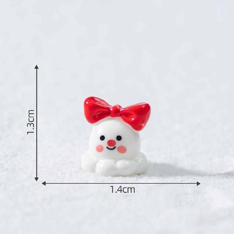 跨境新品圣诞雪人小鹿萌粒雪地造景 DIY装饰品配件迷你桌面小摆件
