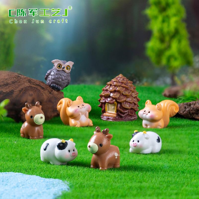 Phụ Kiện Tiểu Cảnh Tiểu cảnh động vật rừng: cú, búp bê DIY, phụ kiện treo bàn tiểu cảnh mini (ZC-495)