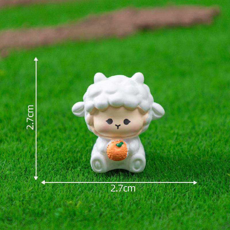 微景观创意可爱秋收小羊园艺造景 DIY装饰配件迷你车载桌面小摆件
