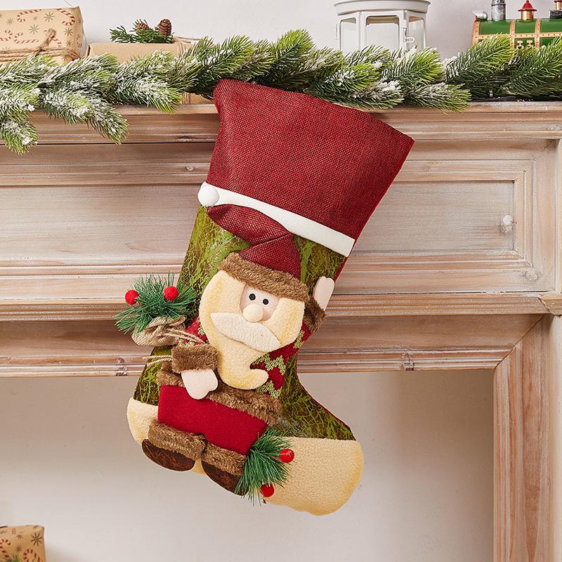 Túi quà Giáng Sinh: tất Giáng Sinh trang trí, túi quà, quà tặng, treo cây thông Noel, bao đựng kẹo.