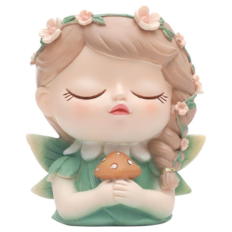 Chậu cây mọng nước yêu tinh resin, chậu mini trang trí nhà, tiểu cảnh cây xanh (RG-3)