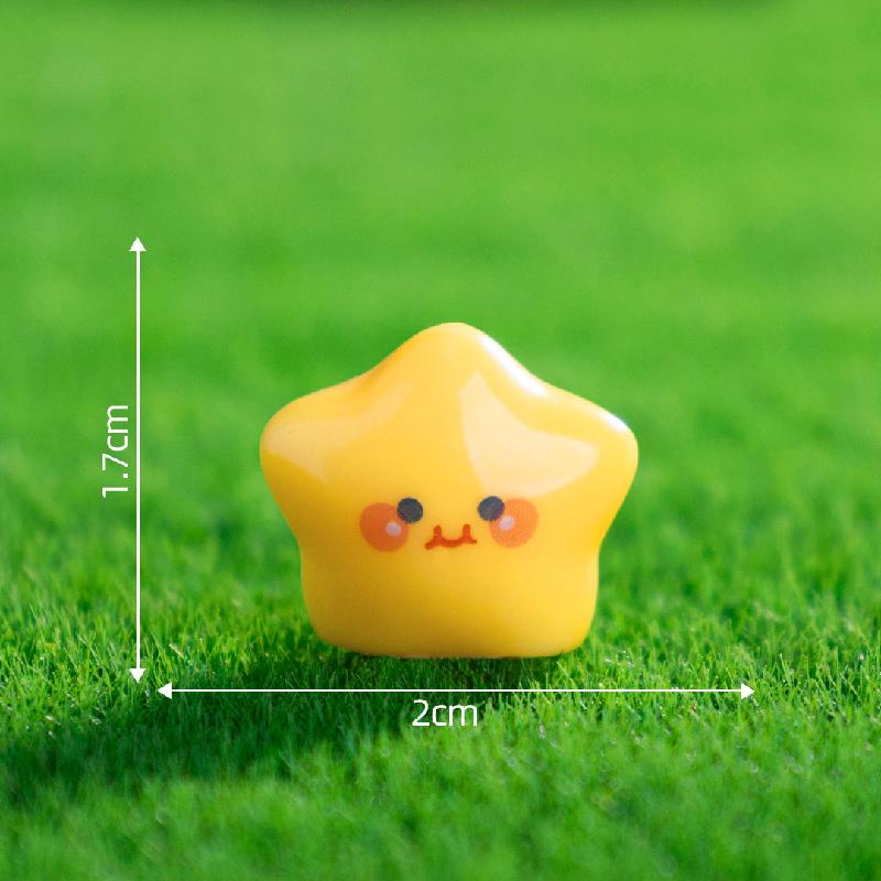 创意夜光Q萌天使小黄星萌粒园艺造景DIY装饰品挂配件微景观小摆件