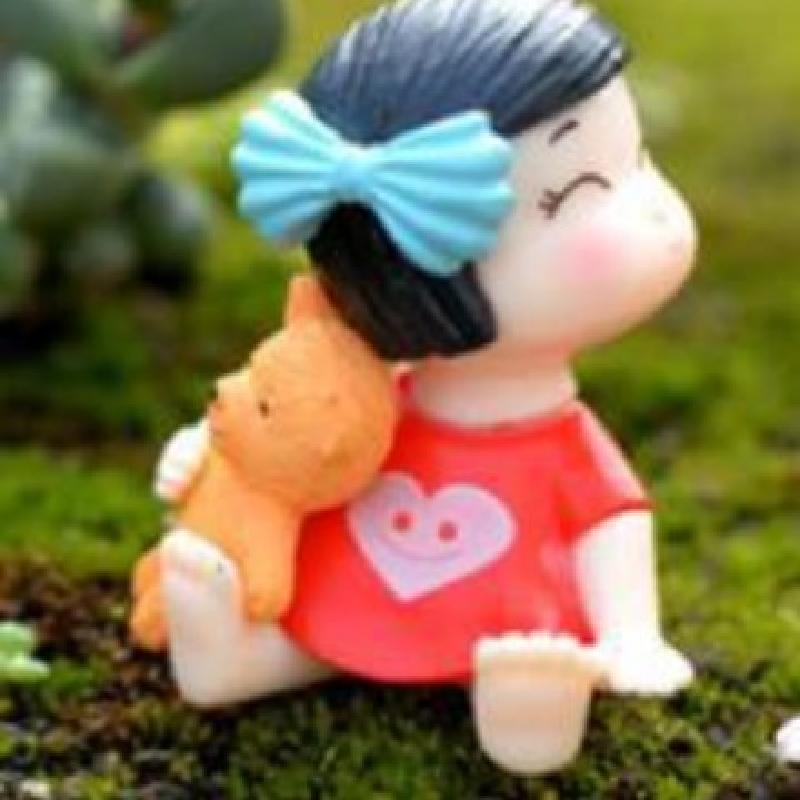 Tiểu cảnh cặp đôi nơ bướm trang trí chậu cây sáng tạo (ZC-928)