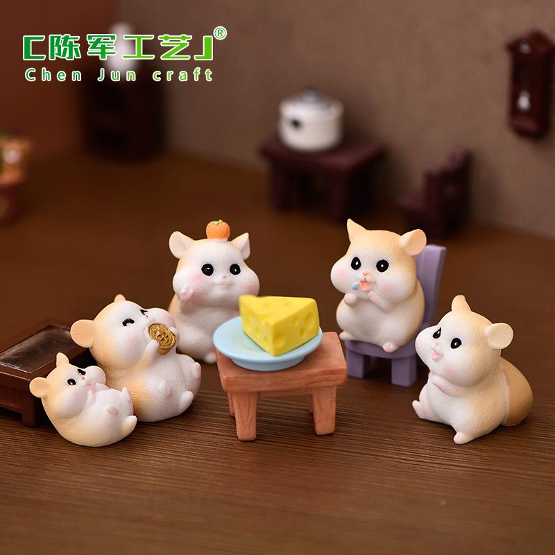 Chuột hamster háu ăn, Pho mát, Bao Gạo, Đĩa (PK-73)