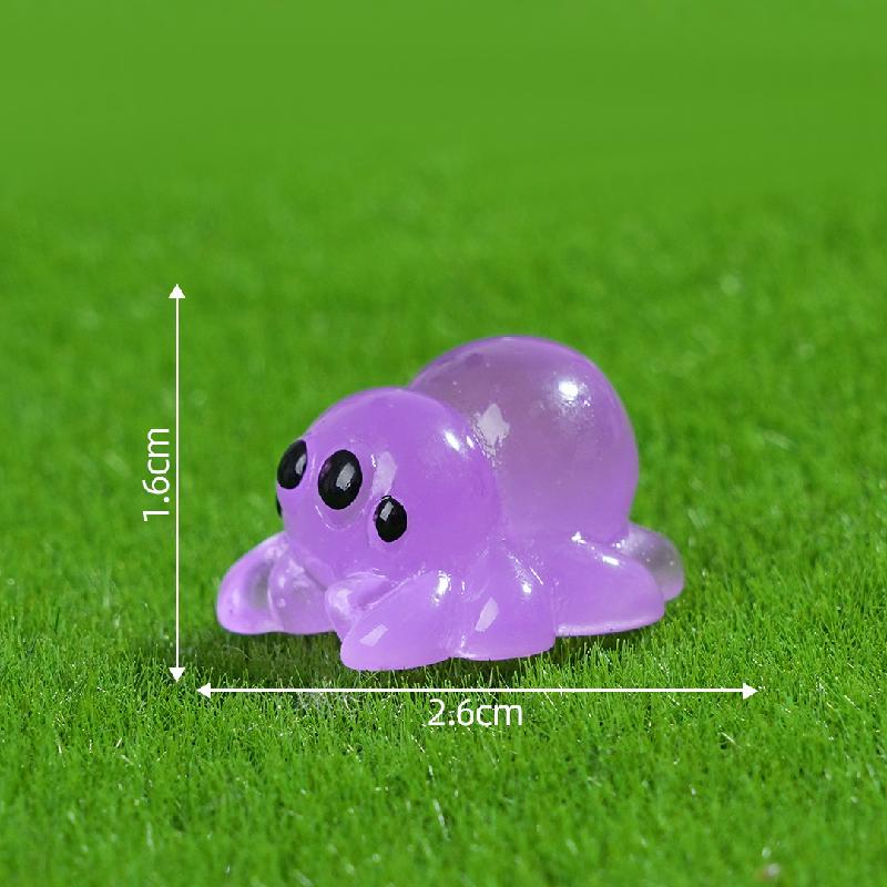 跨境外贸微景观创意夜光小蜘蛛盲袋 DIY装饰品配件迷你树脂小摆件