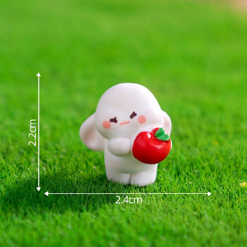 Tiểu cảnh thỏ, gấu lao động, nhà nhỏ DIY, phụ kiện resin tiểu cảnh mini (ZC-552)