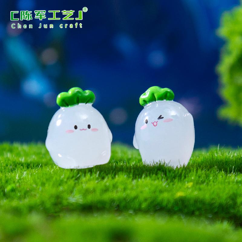 跨境微景观创意可爱夜光萝卜精灵萌粒公仔 DIY装饰配件迷你小摆件